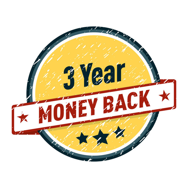 три роки гарантія повернення грошей значок, Векторні ілюстрації
      - Вектор, зображення