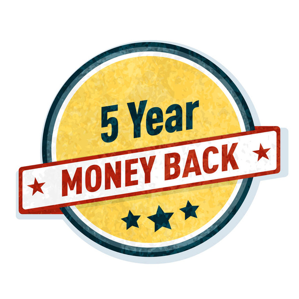 five years money back guarantee icon, vector illustration      - Vector, Image