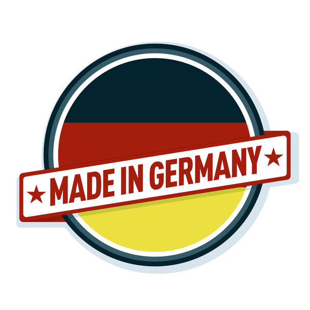 button with text Made in Germany and flag , Vector, illustration - Vektör, Görsel