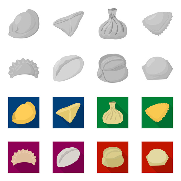 Isolated object of products  and cooking icon. Set of products  and appetizer stock symbol for web. - Vecteur, image