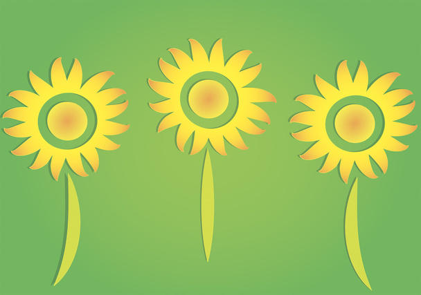 Sunflowers applique - Vettoriali, immagini