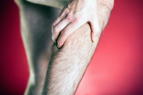 Running physical injury, leg pain - Foto, immagini
