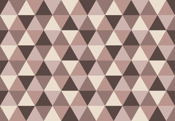 Elegant triangular seamless pattern.Low poly geometric background. Beige and brown colors. Print design for textile, posters,flyers,T-shirts,wallpapers.Mosaic template made of triangles.Vector illustration - Διάνυσμα, εικόνα