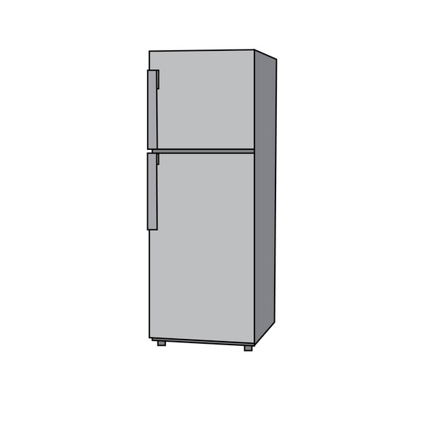 Векторна ілюстрація дводверного холодильника
 - Вектор, зображення