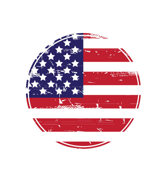 Bandera Grunge Americana.Vector dirty USA flag
. - Vector, Imagen
