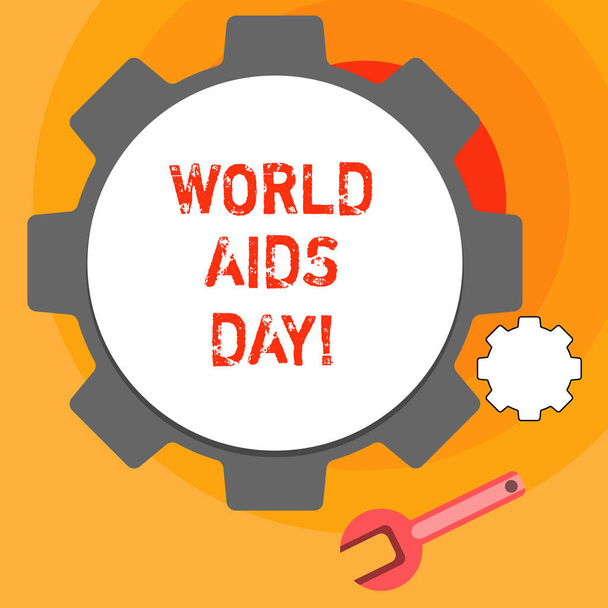 Λέξη σύνταξη κειμένου παγκόσμια ημέρα κατά του Aids. Επιχειρηματική ιδέα για 1η Δεκεμβρίου αφιερωμένο στην ευαισθητοποίηση για το Aids. - Φωτογραφία, εικόνα