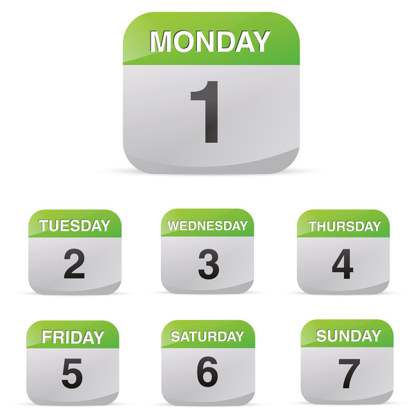 naptár beállítása ikonra szimbólum hónap év lap kalendarium születésnapi ünnep office naptárban - Vektor, kép