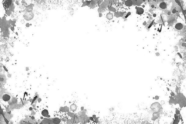 Halftoon monohrome grunge lijnen textuur - Foto, afbeelding