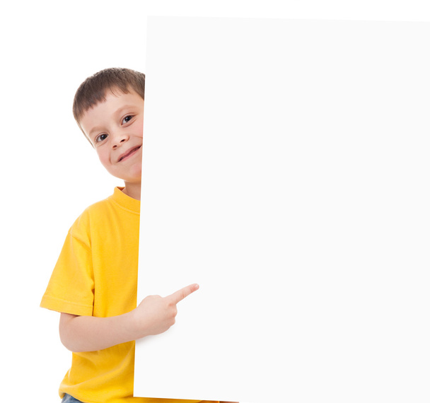 мальчик с чистым листом бумаги
 - Фото, изображение