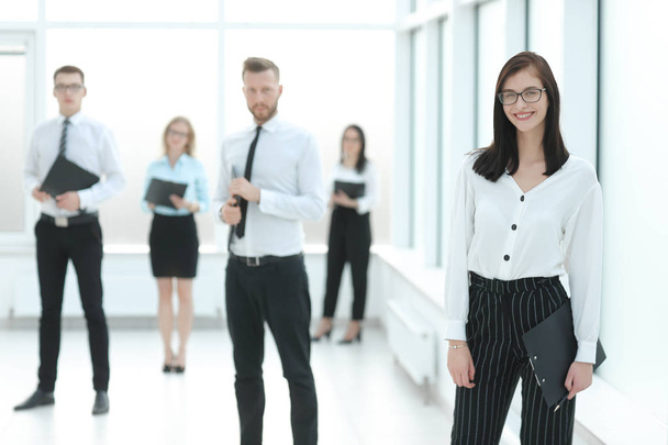 successful business team standing in the office hall - 写真・画像