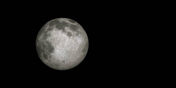 Pleine lune sur fond d'étoiles
 - Photo, image