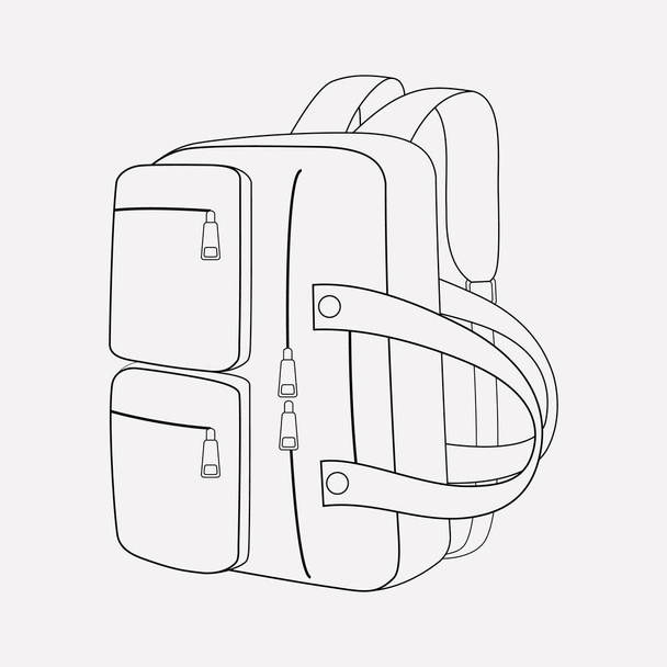 Cabrio çanta simgesi line öğesi. Web mobil app logo tasarımı için temiz arka plan üzerinde izole Cabrio çanta simgesi çizgi vektör çizim. - Vektör, Görsel