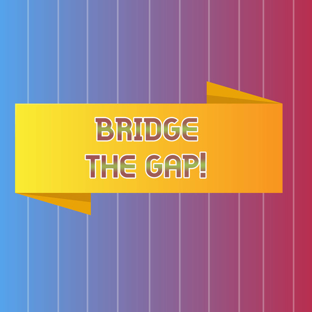 Köprü Gap yazma el yazısı metin. Overcome engelleri meydan cesaret güçlendirme anlam kavramı. - Fotoğraf, Görsel