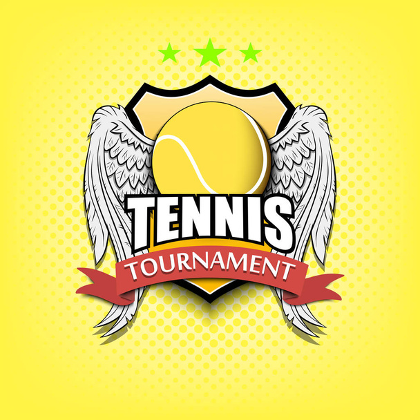 Tenis logo tasarım şablonu - Vektör, Görsel