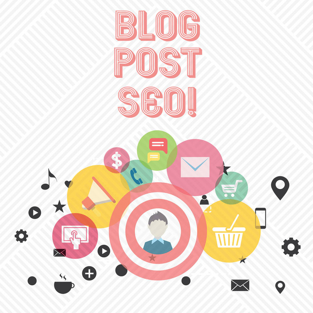 概念的な手書きブログのポストの Seo を示します。検索エンジン最適化を紹介ビジネス写真ブログ ソーシャル ネットワークに適用. - 写真・画像