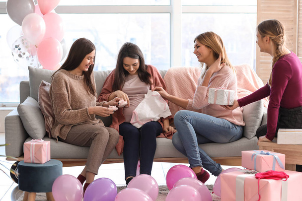 Pregnant woman with her friends at baby shower party - Photo, Image