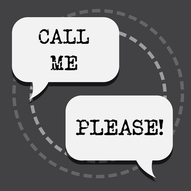 Text znamení ukazující volat prosím. Konceptuální fotografie žádají o komunikaci po telefonu mluvit o něčem. - Fotografie, Obrázek