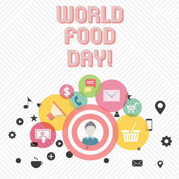 Escritura conceptual que muestra el Día Mundial de la Alimentación. Foto de negocios que muestra el Día Mundial de Acción dedicado a combatir el hambre mundial
. - Foto, Imagen