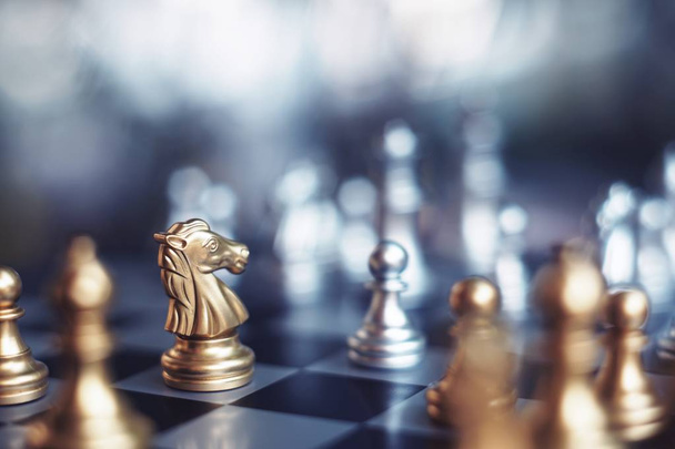 チェス ボード ゲーム、勝者の獲得状況、深刻な敵、ビジネス競争力のあるコンセプトは、コピー領域が発生します。 - 写真・画像
