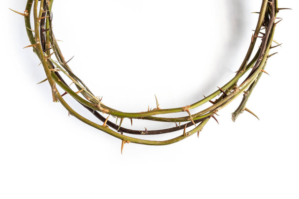 Jesus Christ Crown Thorns on iSolated White Background. - Photo, Image