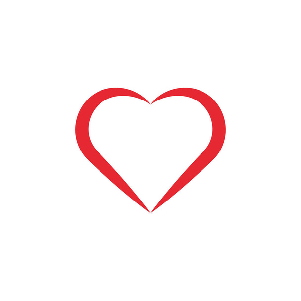 Ilustração isolada do vetor do modelo do ícone do coração do amor - Vetor, Imagem