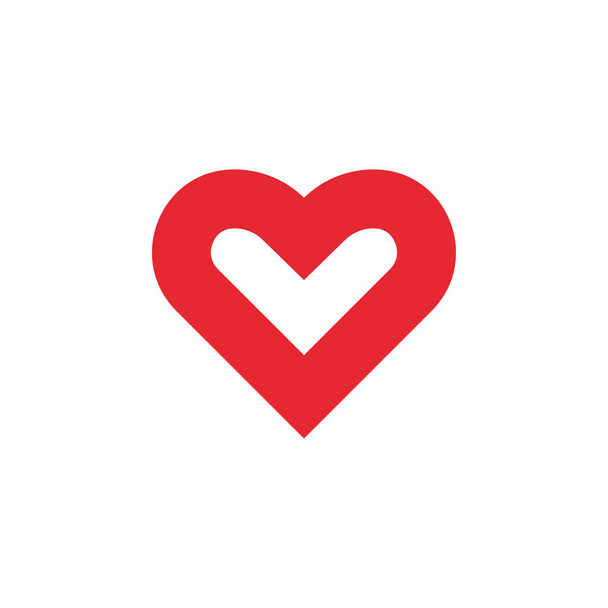 Love heart icon design template vector isolated illustration - Vektor, obrázek