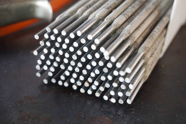 Close up Welding electrodes wire - Photo, Image