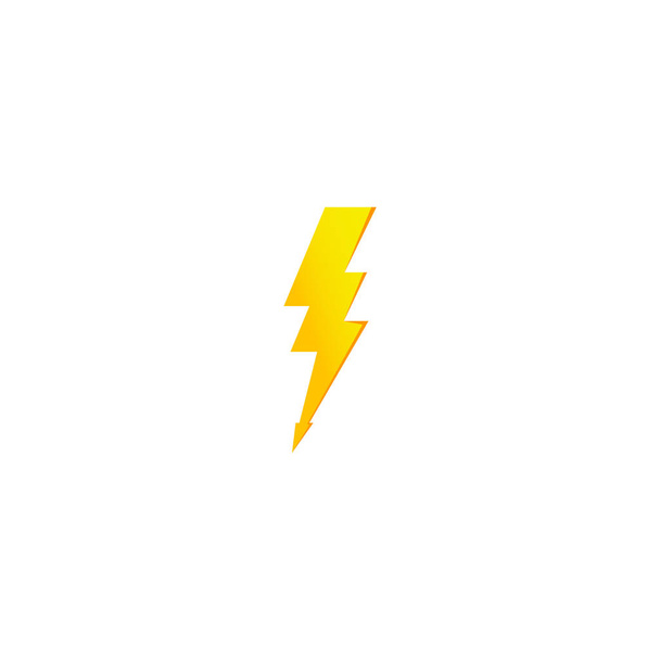 Simple icône de foudre jaune. Tonnerre, boulon et panneau haute tension
 - Vecteur, image