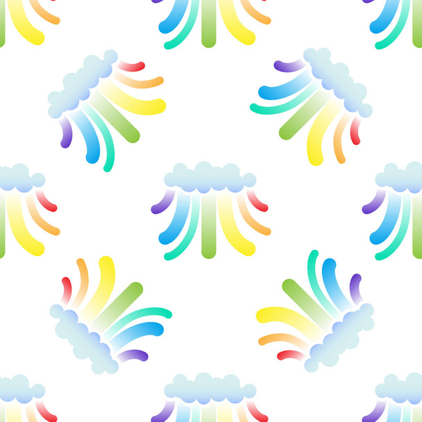 Rainbow seamless pattern - Vektor, obrázek