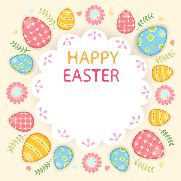 Easter colorful poster with place for text - Διάνυσμα, εικόνα