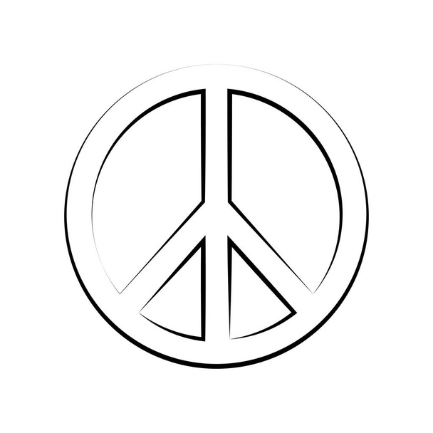 Hippie-Friedenssymbol. Vektorillustration. - Vektor, Bild