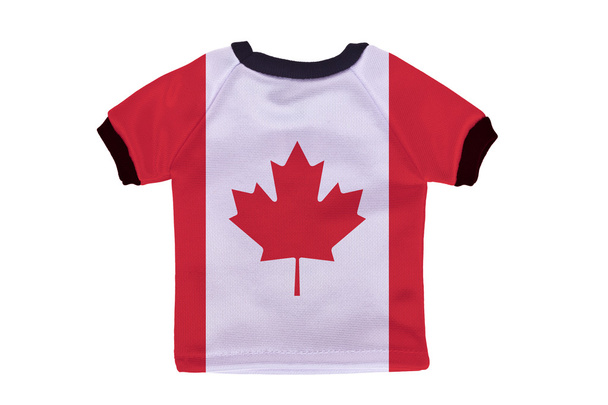 Невеликий сорочка з Канади прапор ізольовані на білому тлі - Фото, зображення