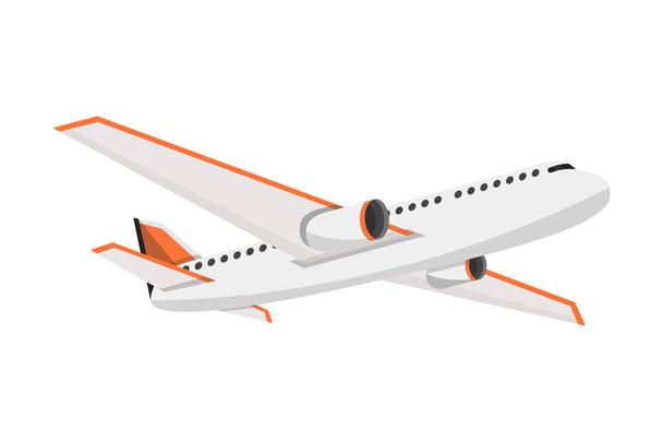 Flying Airplane. Vector illustration.  - Vector, Image