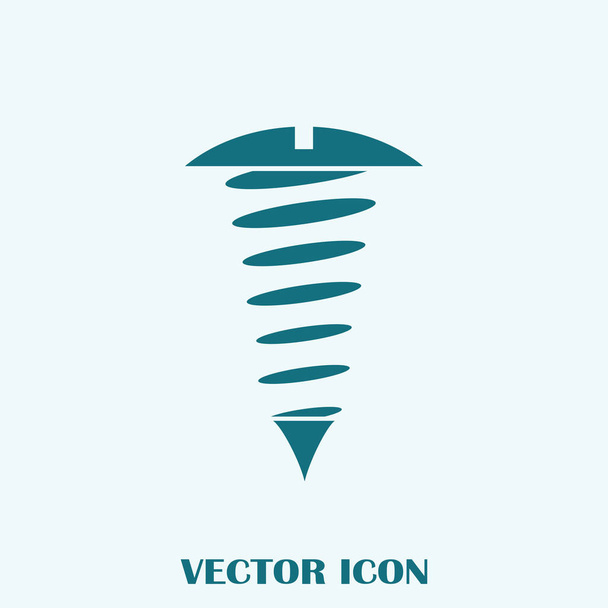 Schroef platte pictogram, vector - Vector, afbeelding