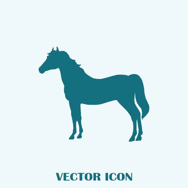 Paard silhouet uitvoeren Vectorillustratie. - Vector, afbeelding