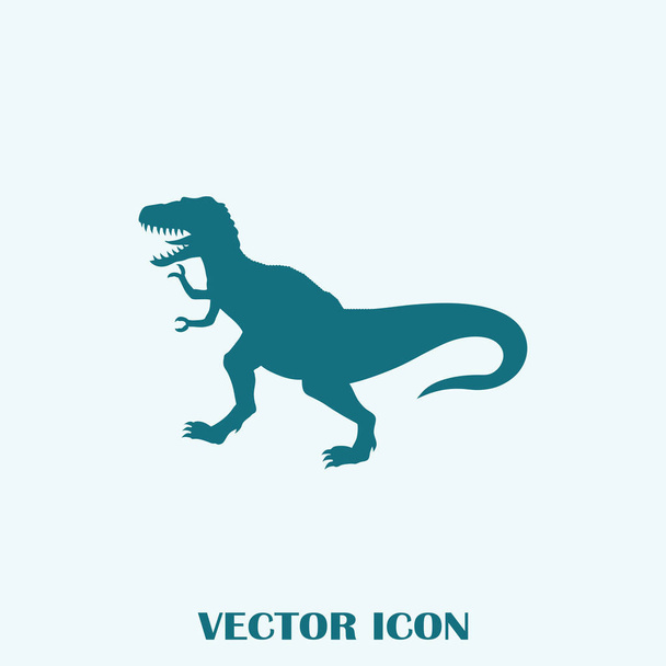 Dinosaur icon isolated. Dinosaur vector logo. Flat design style. - Vector, Image