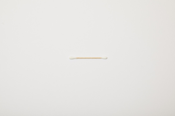 top view of cotton ear stick on white background - Photo, Image