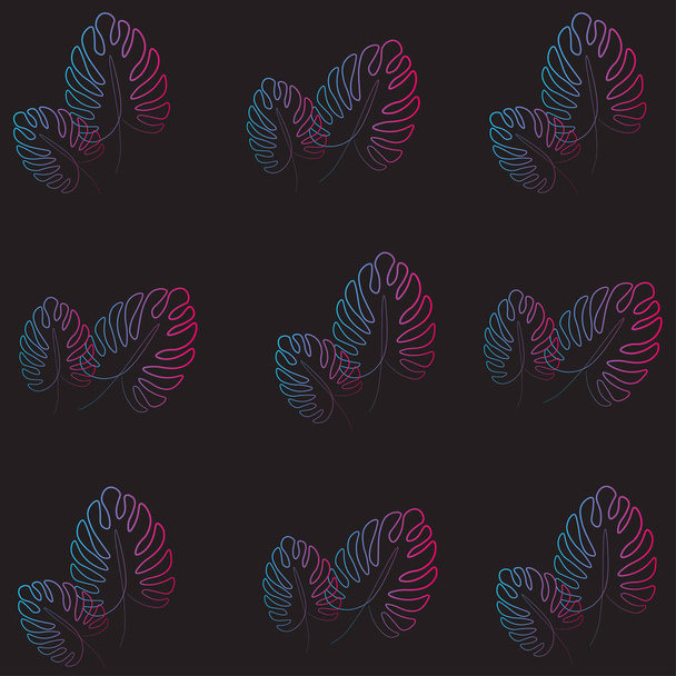 Gyönyörű palm leafs minta vektoros illusztráció - Vektor, kép