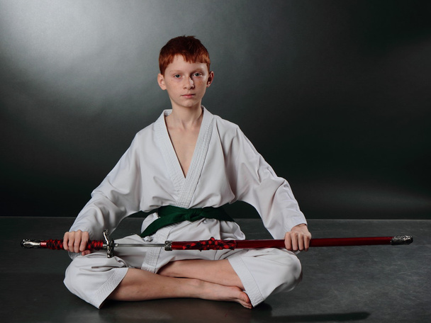 Young Karate Man. - Valokuva, kuva