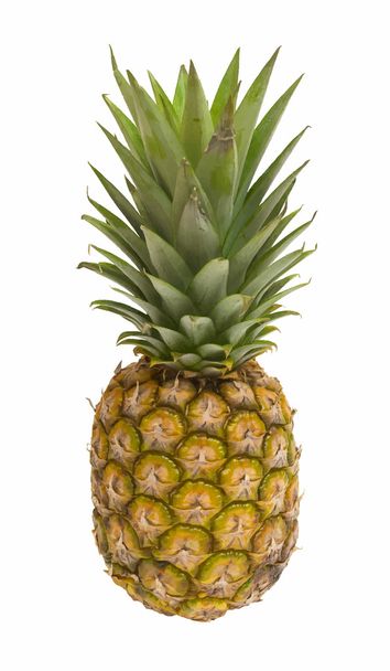 Mini ananas met stro, geïsoleerd op de witte achtergrond. ve - Vector, afbeelding