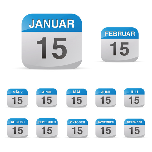 kalenteri asettaa kuvake symboli kuukausi vuosi kalenteri arkki kalendarium syntymäpäivä loma toimisto päiväkirja
 - Vektori, kuva