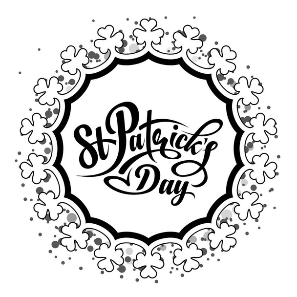 Patrick day round frame - Vector, Image