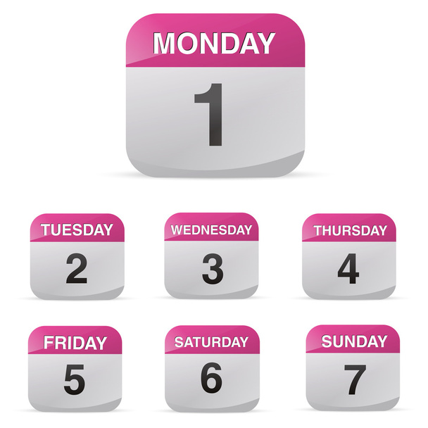 calendrier ensemble icône symbole mois année calendrier feuille kalendarium anniversaire bureau journal
 - Vecteur, image