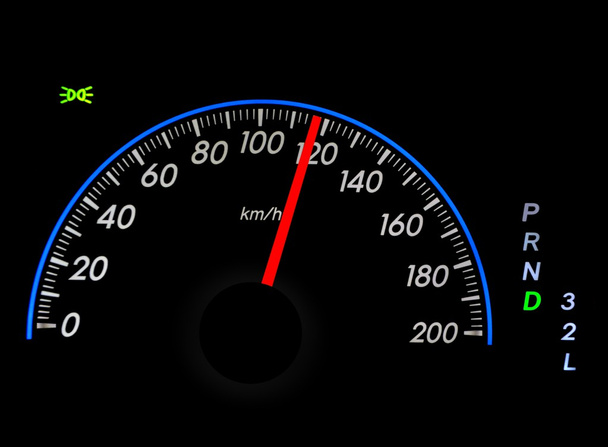 Speedometer over black - Photo, Image