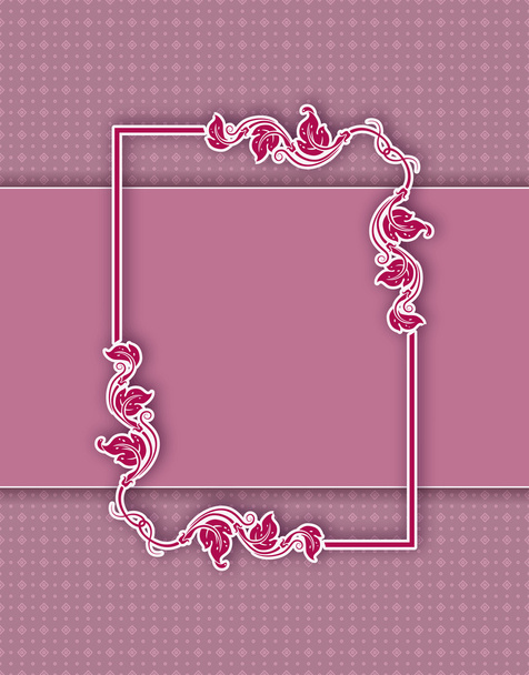 Template frame design for greeting card - Vetor, Imagem