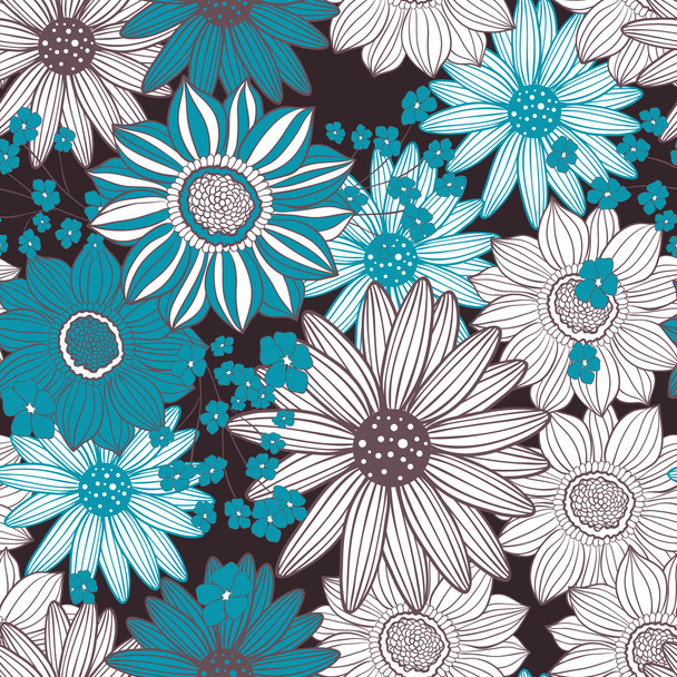 seamless floral pattern - Vektor, Bild