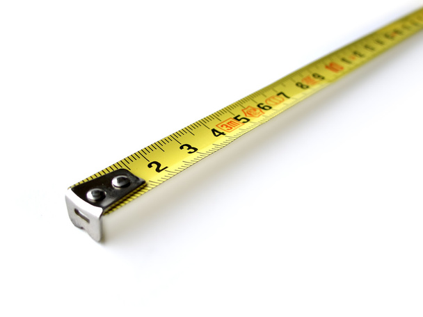 Metal measuring tape, end - Foto, Imagen