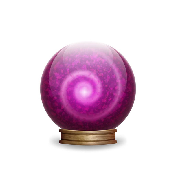 Magic pink crystal ball with spiral. vector illustration - eps 10 - Vector, Image