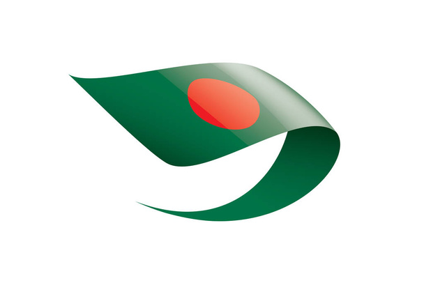 Bandiera Bangladesh, illustrazione vettoriale su sfondo bianco - Vettoriali, immagini