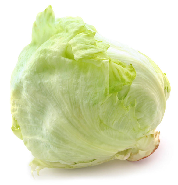 Iceberg lettuce over white background - Photo, Image